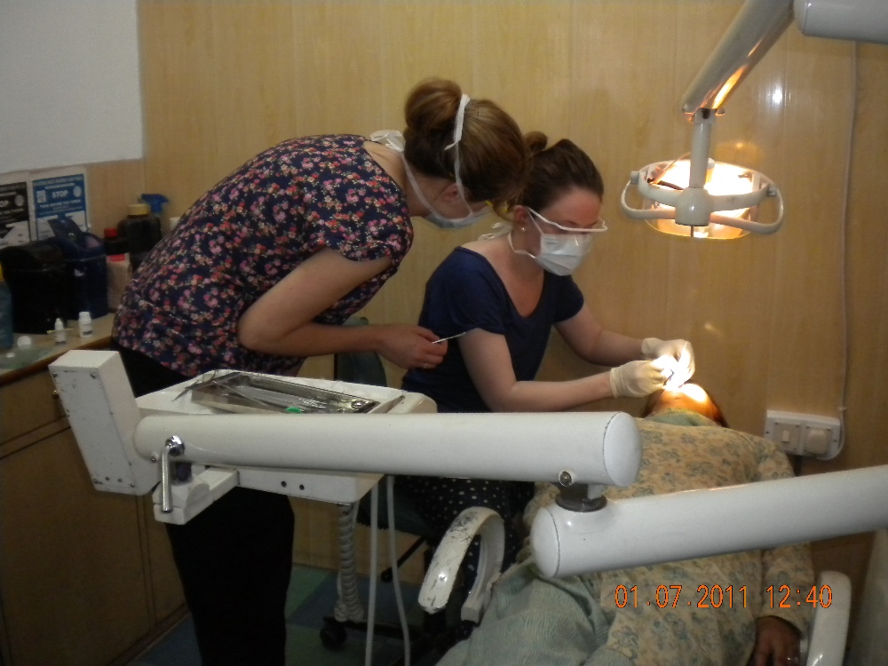 Dental elective interns during their internship in India