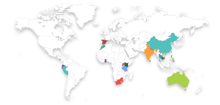 volunteer abroad destinations map