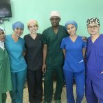 smiling medical volunteers