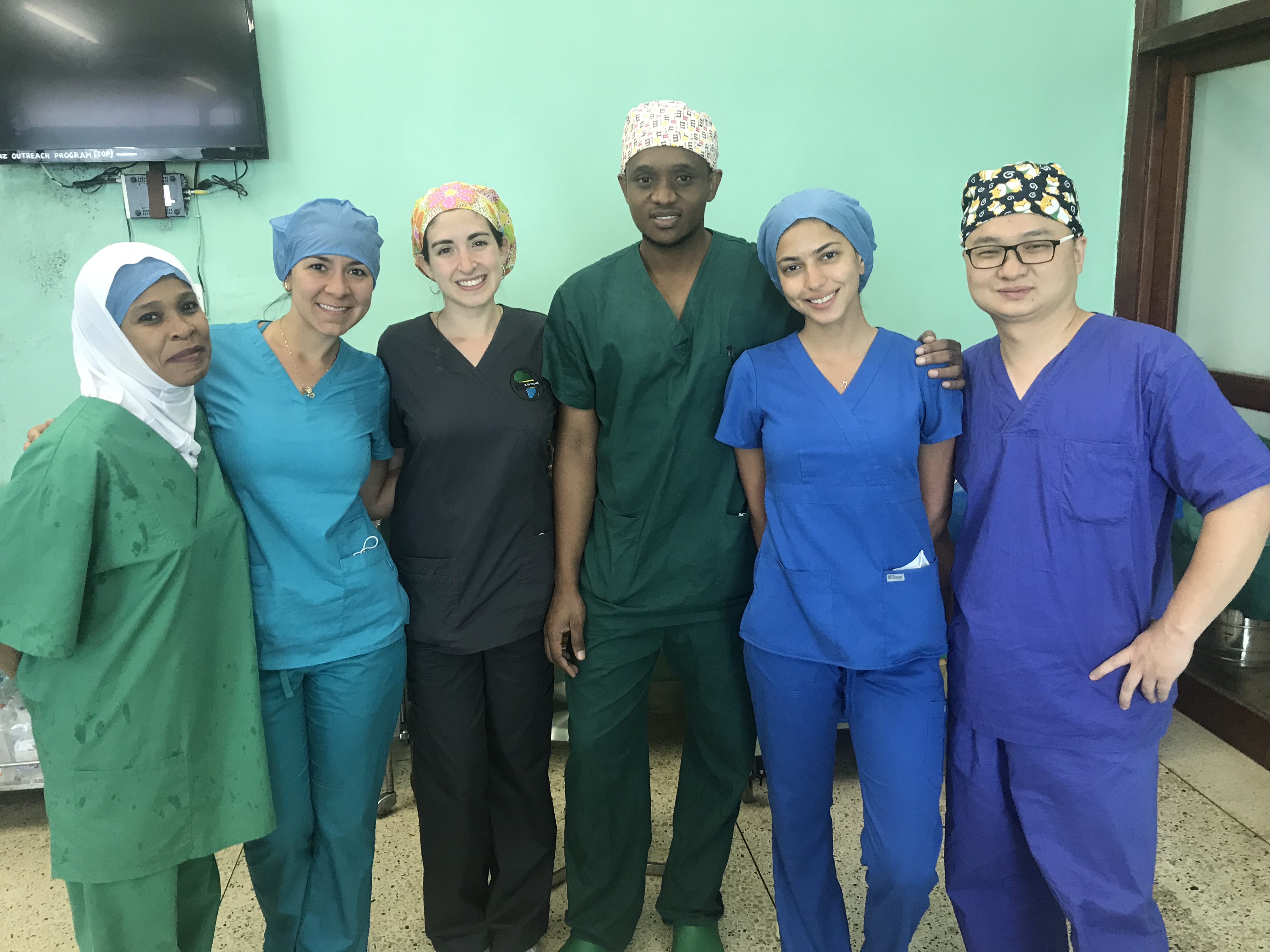 smiling medical volunteers