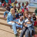 Volunteers with kids