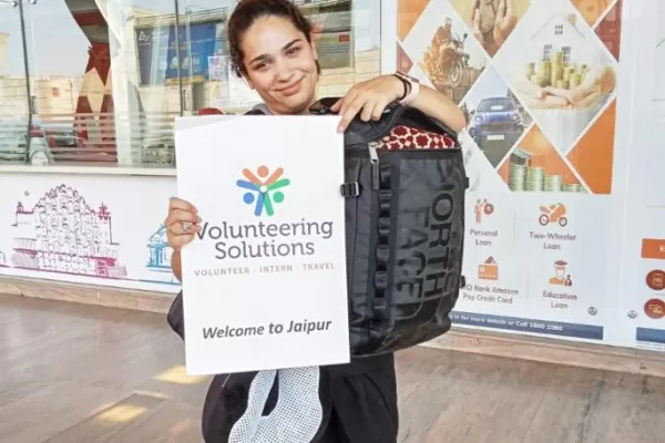 Aankomst van vrijwilligers in Jaipur - India met Volunteering Solutions