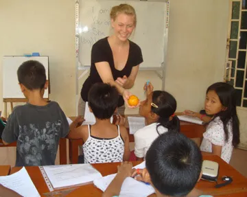 Vrijwilliger in Cambodja