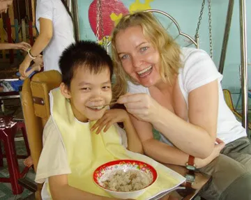 Vrijwilliger in Vietnam