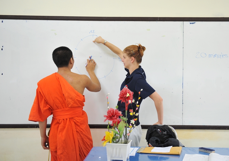 Volunteer Teaching English To Monks in Chiang Mai Thailand